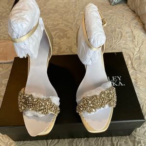 Badgley Mischka bridal wedges